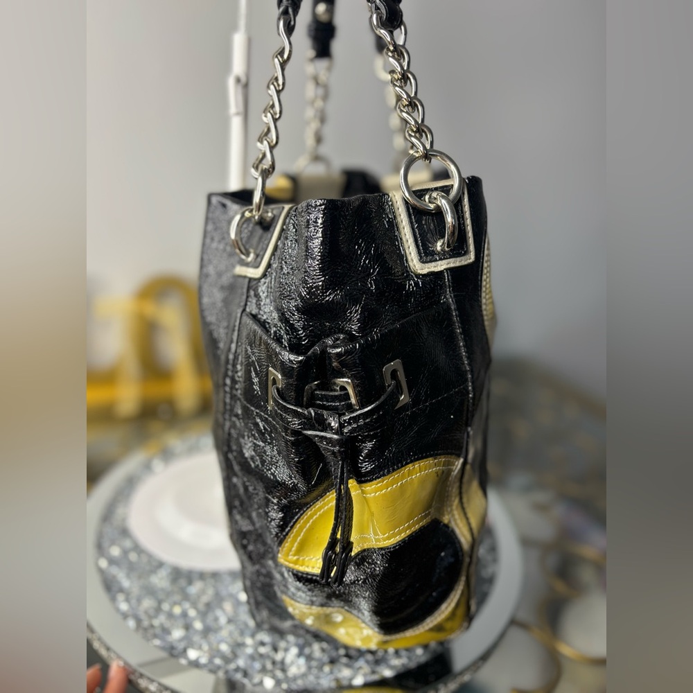 Coach Rehab Peyton Inlaid C Tote with Suede and Patent exterior - Picture 5 of 14